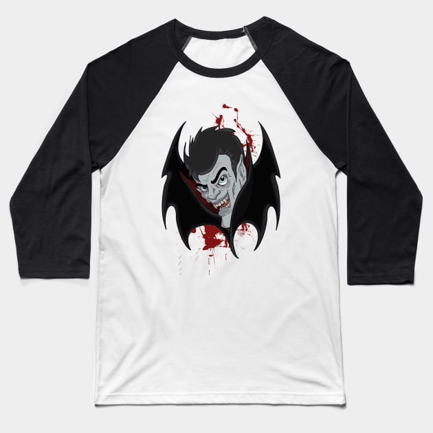 Vampire Madness Baseball T-Shirt by schockgraphics